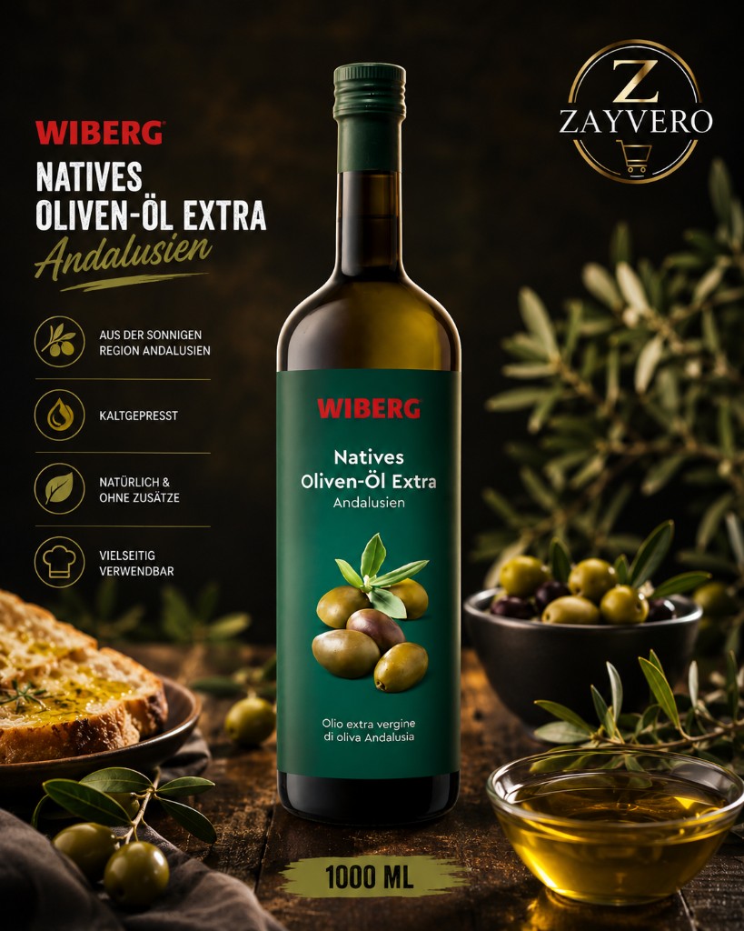 WIBERG WIBERG | Natives Oliven-Öl Extra Andalusien | 1.000 Milliliter Produktbild